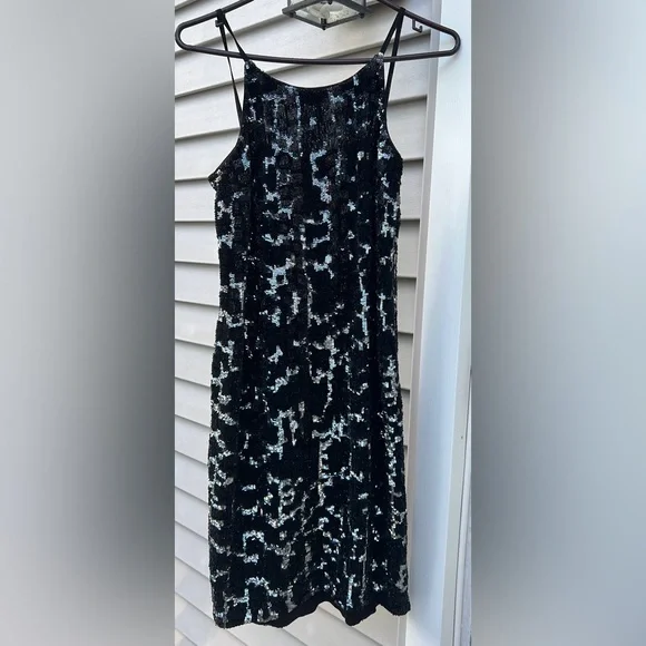 All Saints Sequin Embellished Dress in Black & silver Size Us 8 All Saints Sequin Embellished Dress in Black & silver Size Us 8